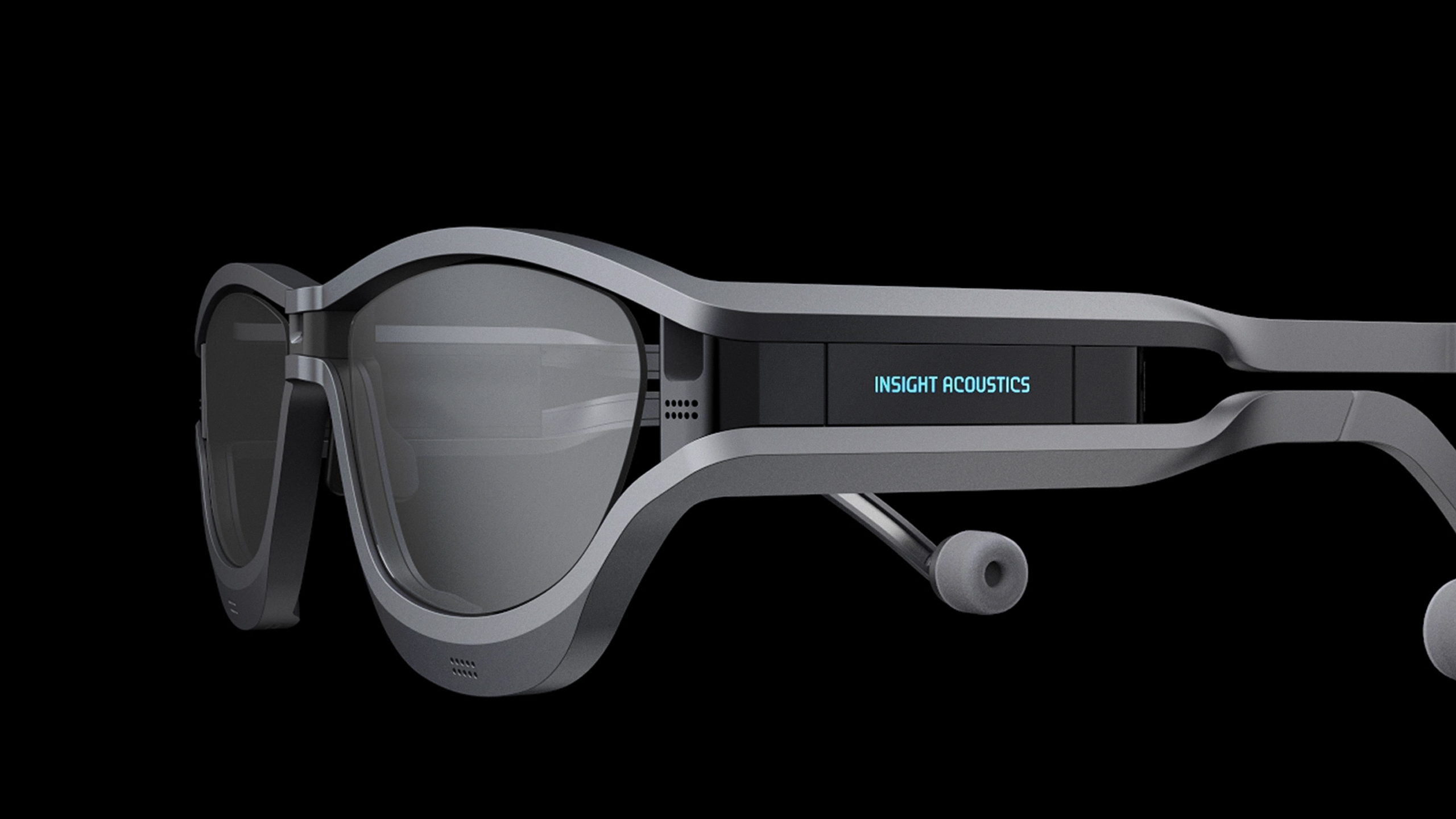 Insight Acoustics smart audio glasses — industrial design render